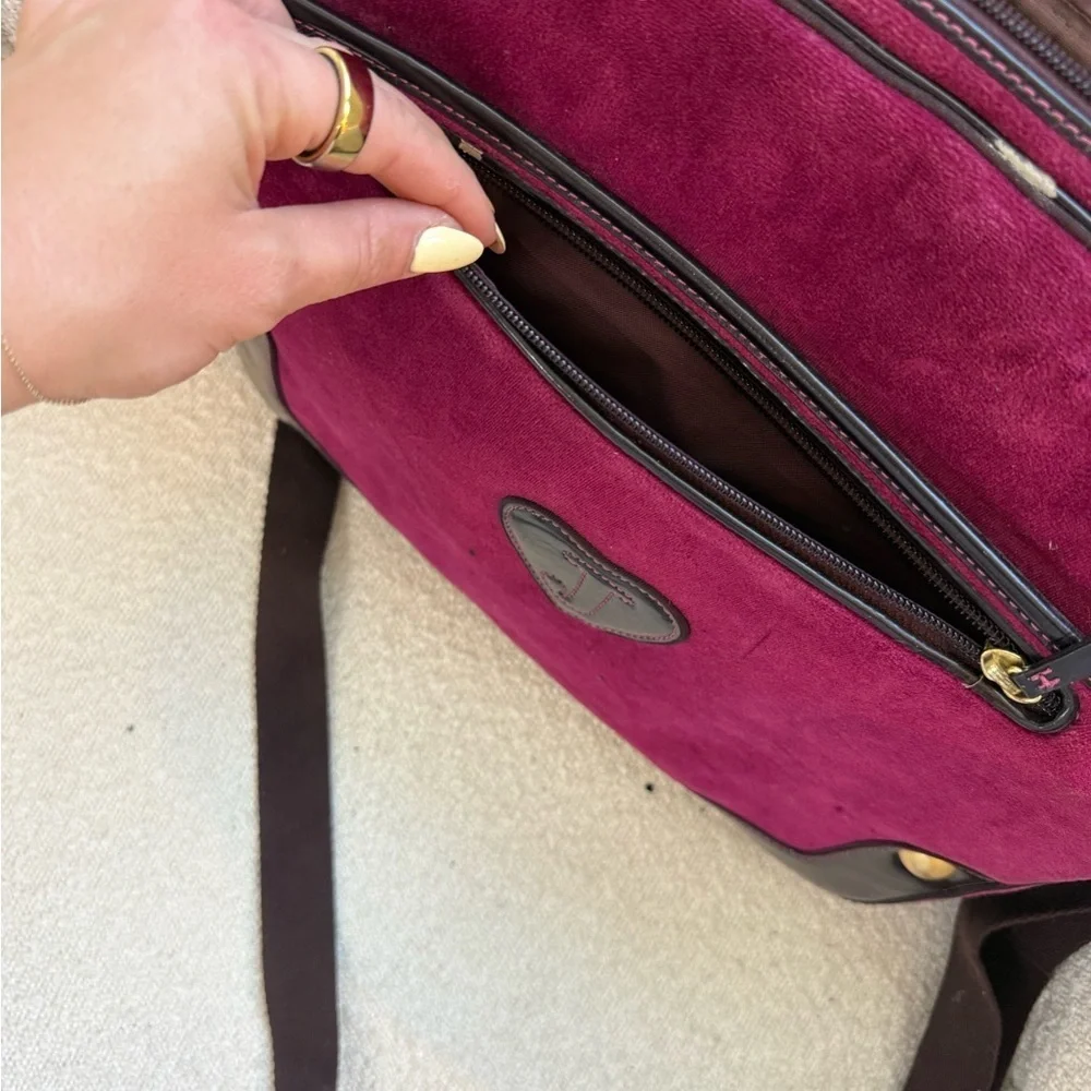 Juicy Couture Fuchsia Laptop Bag with Brown Accents